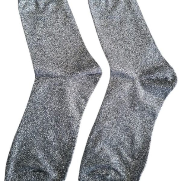 Sokken glitter grijs 38-45