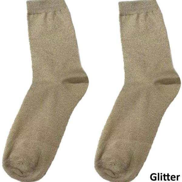 Sokken glitter creme